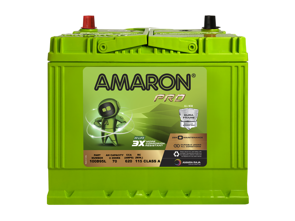 Amaron Pro Series 100D26LBH (NS70LZ 4WD Battery) - High CCA, 42-Month Warranty