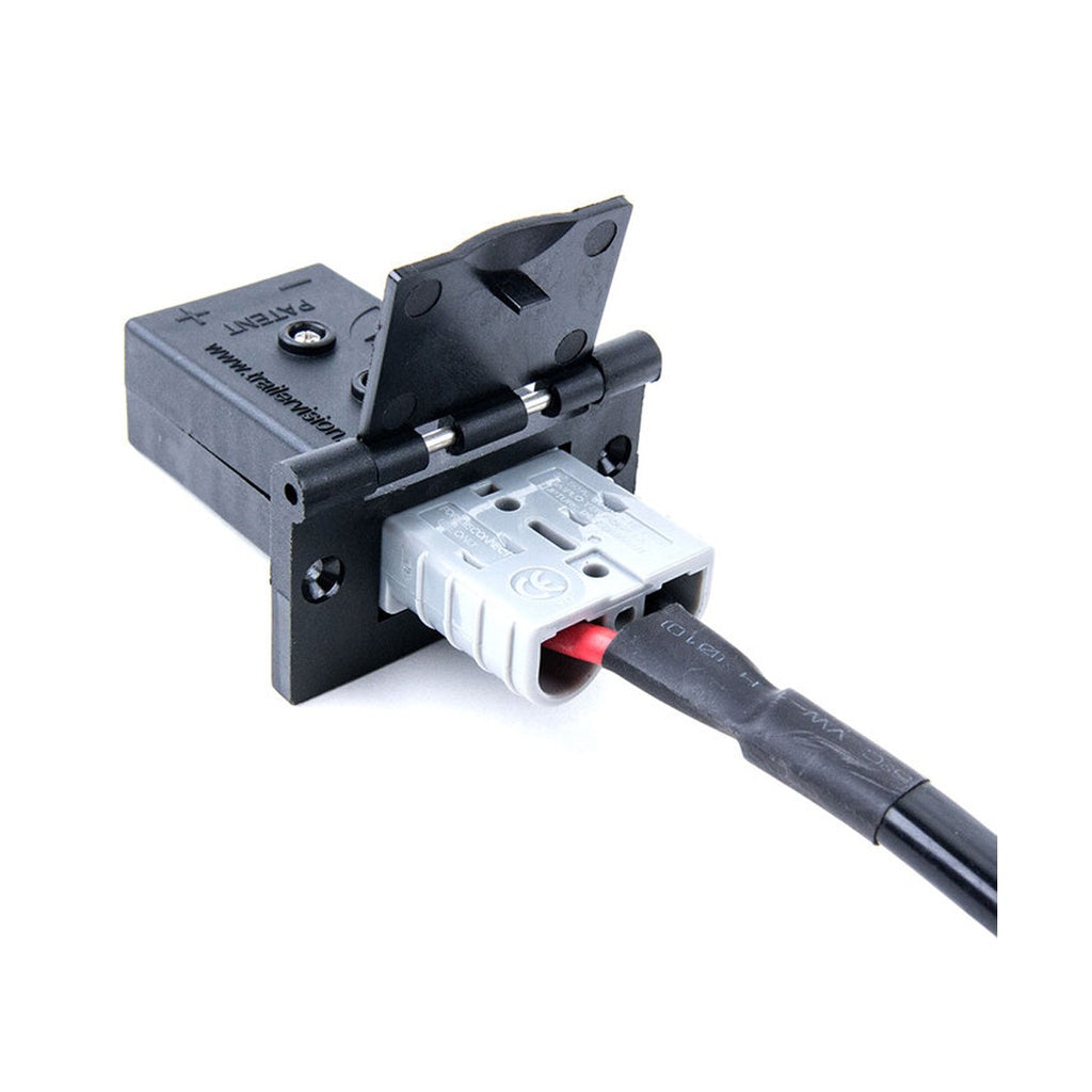 Trailer Vision 50A Flush Mount Hard Cover Slim – Weatherproof Anderson Socket Cover