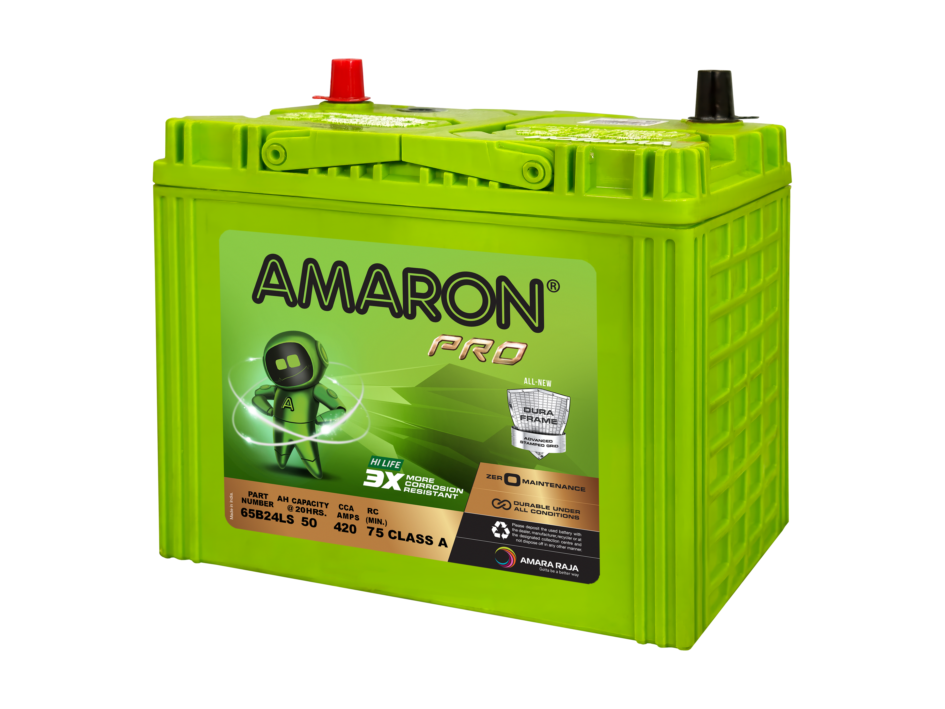 Amaron Pro Series MF Automotive Battery 65B24LS (NS60LS)