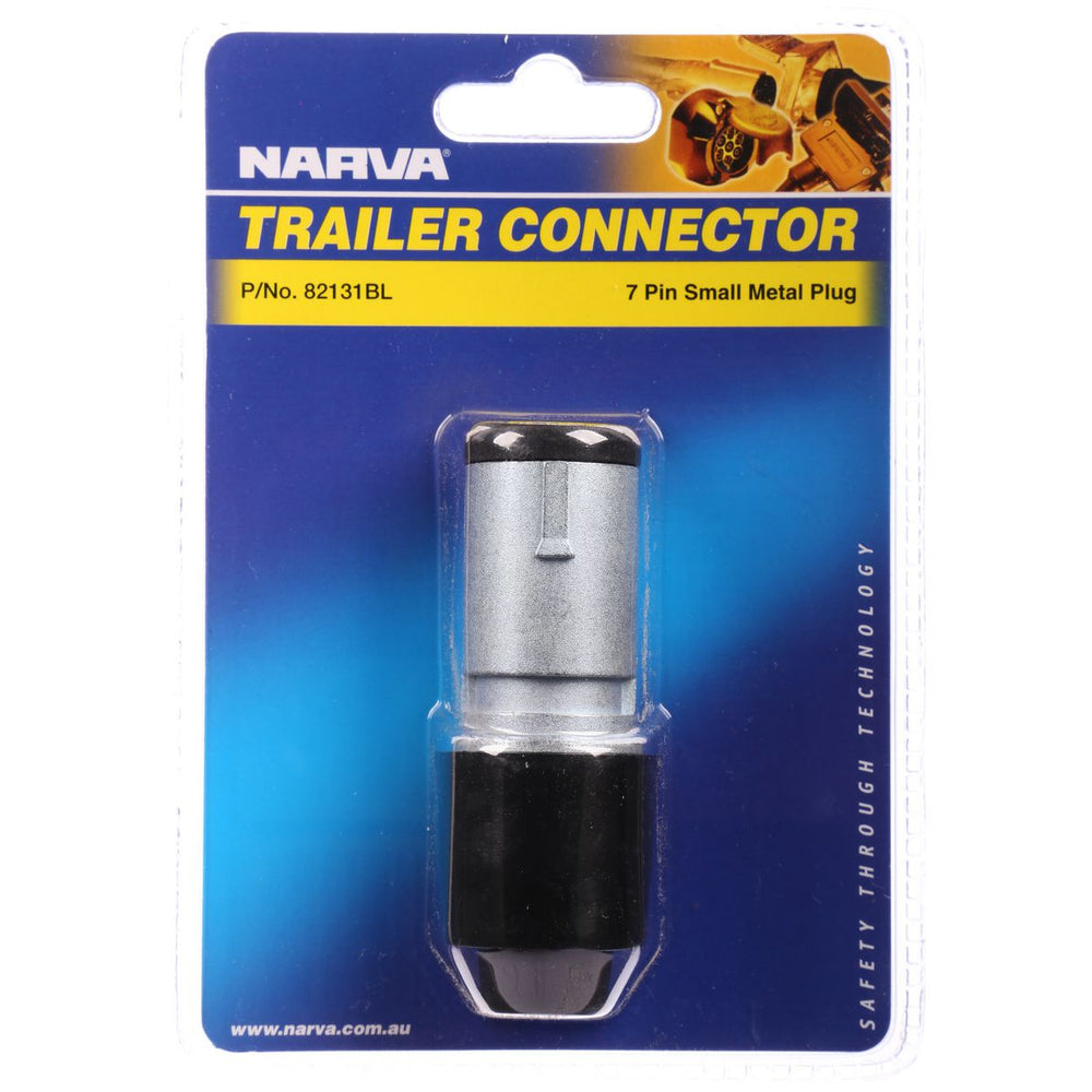 Narva 7 Pin Small Round Trailer Plug: Durable Metal Towing Connector