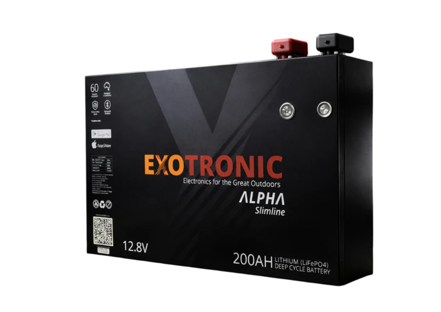 Exotronic 12V 200ah SLIM Lithium Battery LiFePO4 | 5yr warranty |