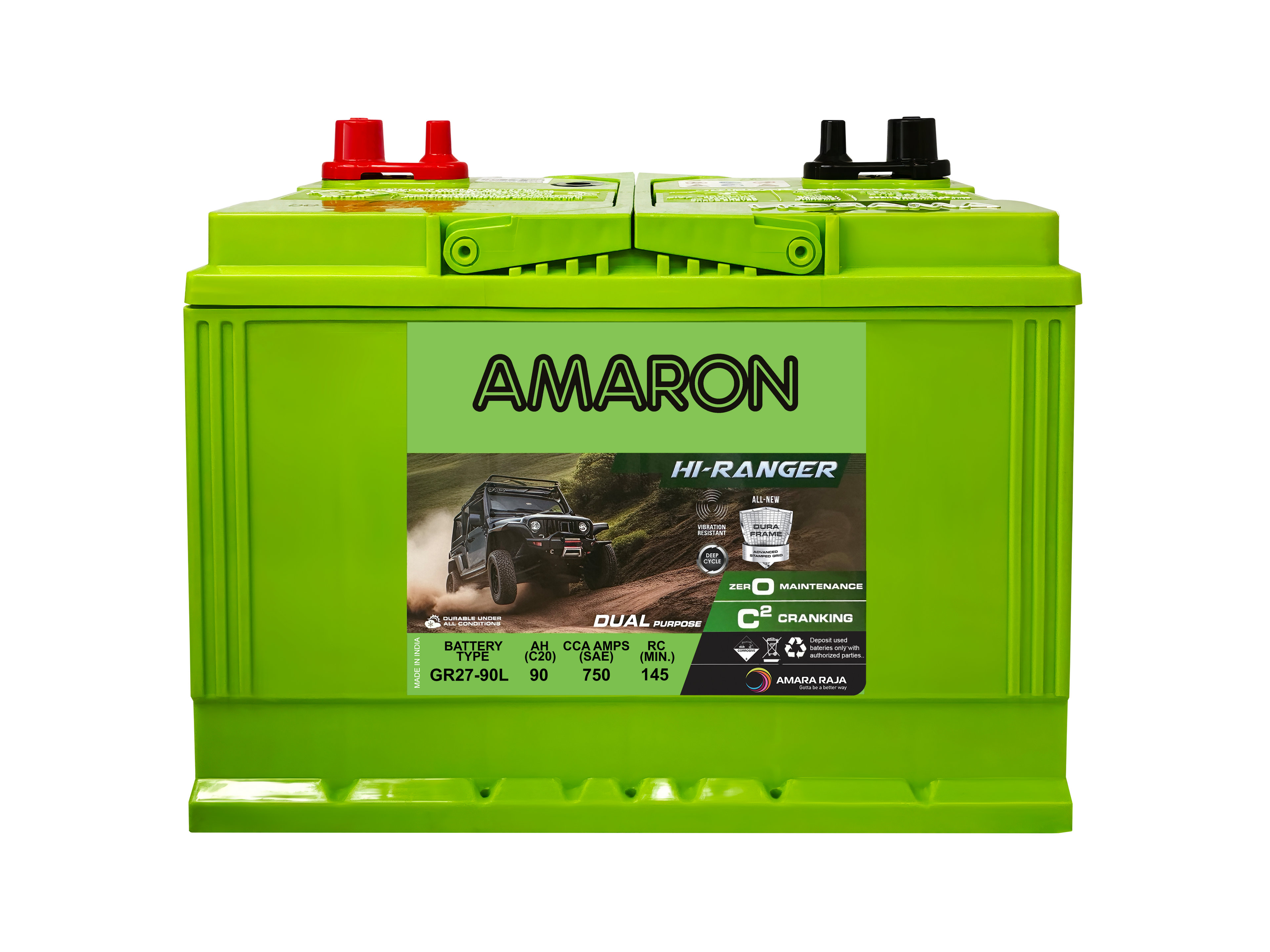 Amaron GR27-90L (N70ZZL) Dual Purpose 4WD Battery