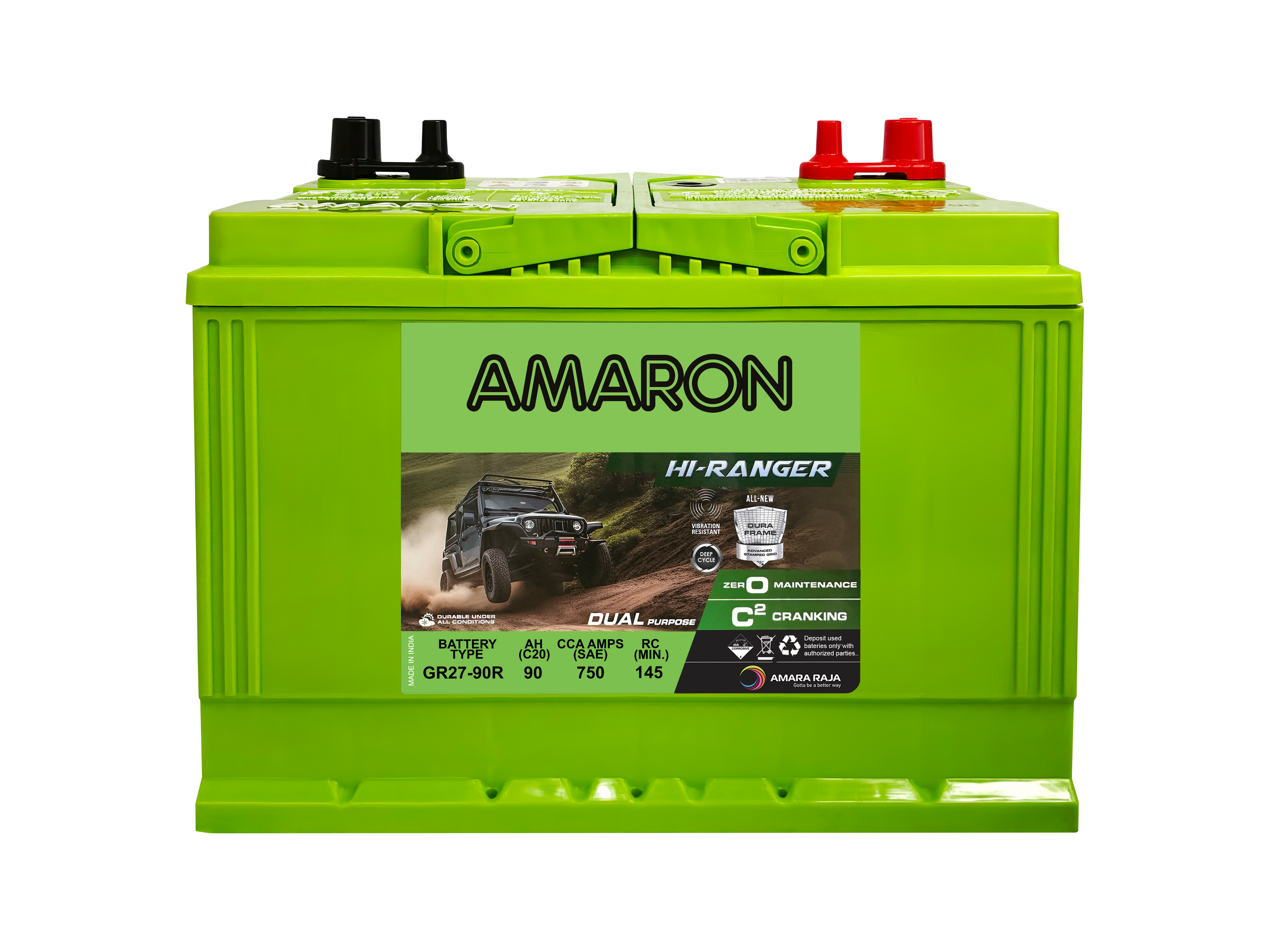 Amaron GR27-90L (N70ZZL) Dual Purpose 4WD Battery