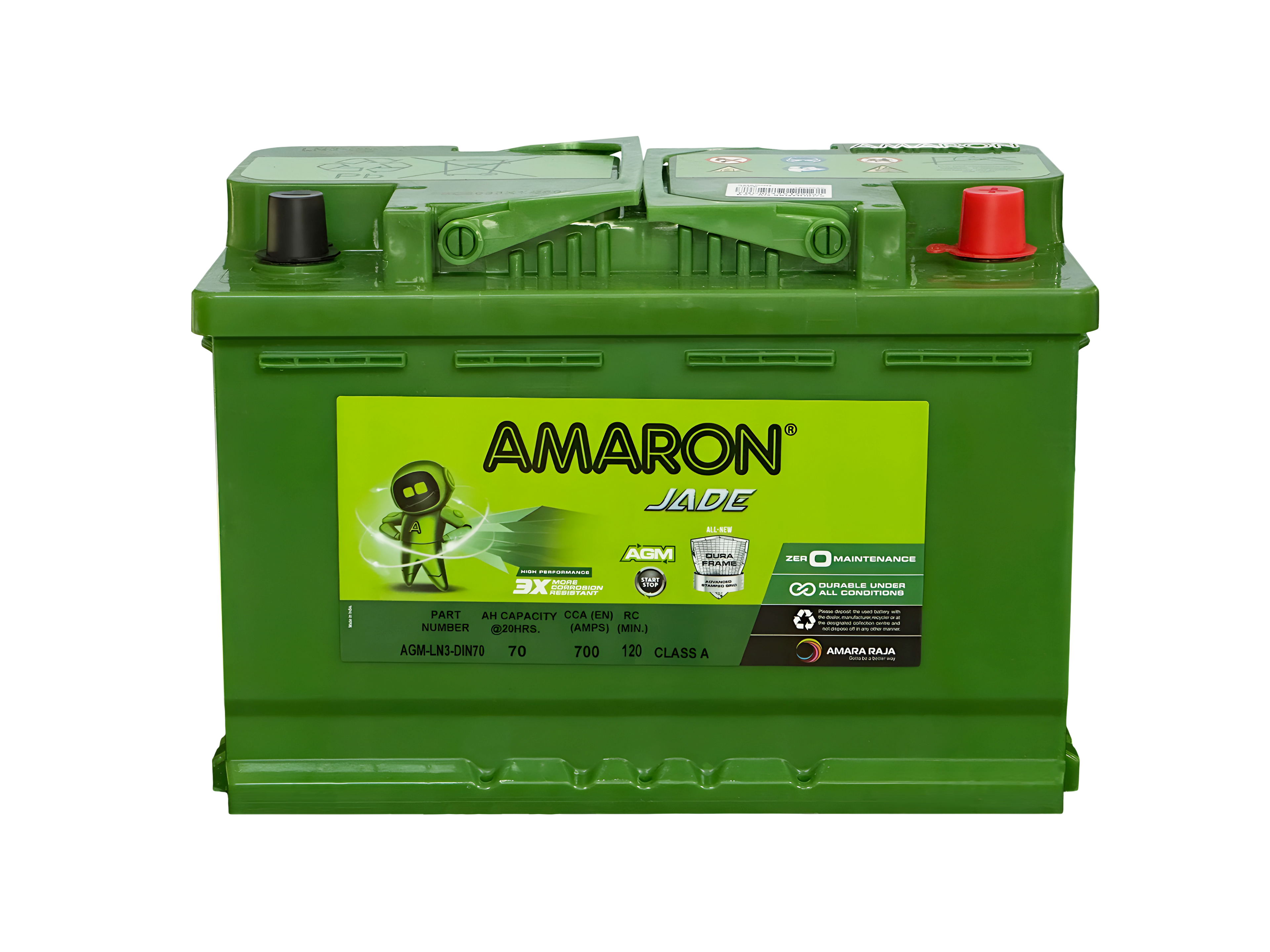 Amaron AGM Stop Start Automotive Battery Din74 LN3 700CCA