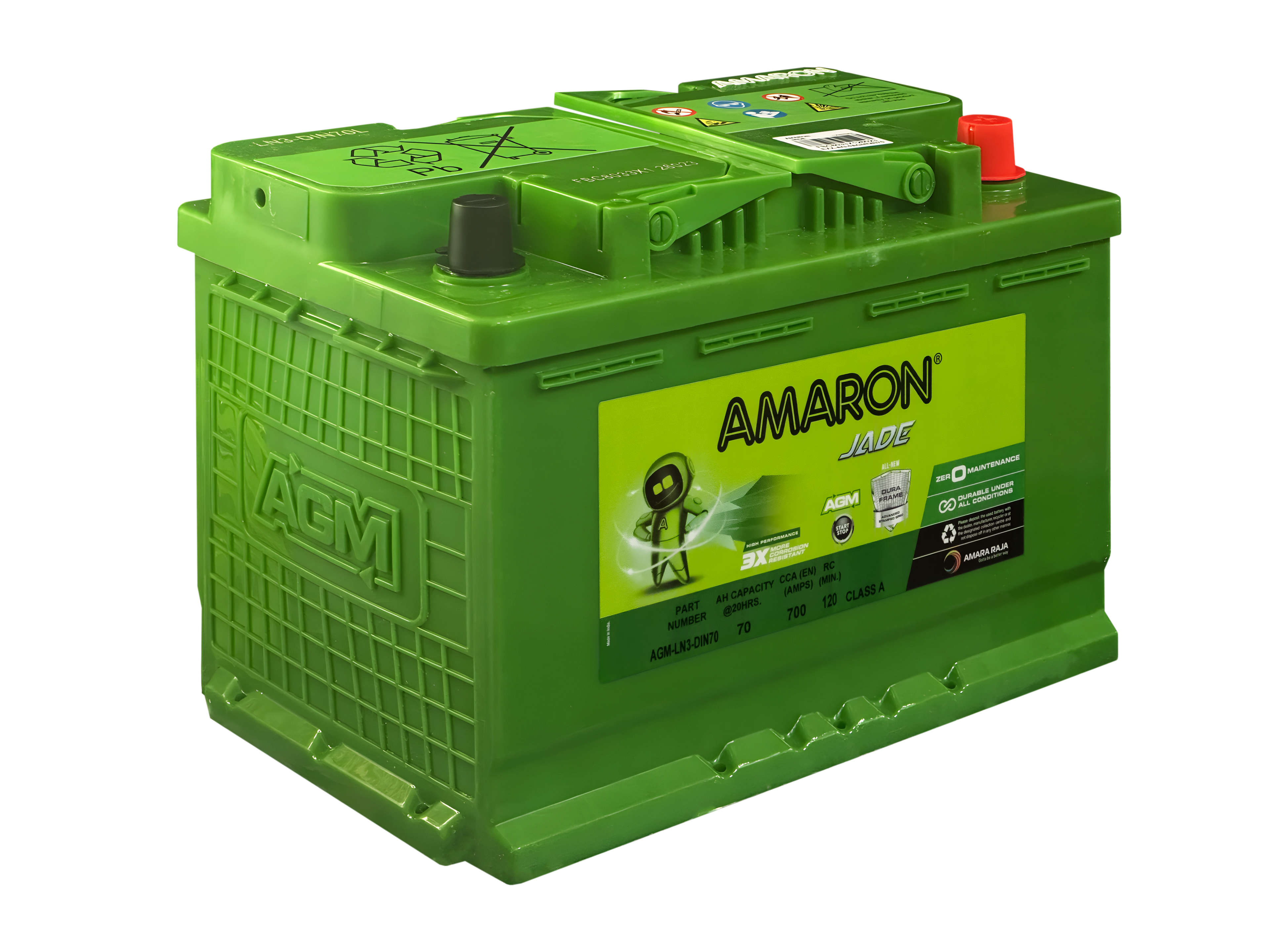 Amaron AGM Stop Start Automotive Battery Din74 LN3 700CCA