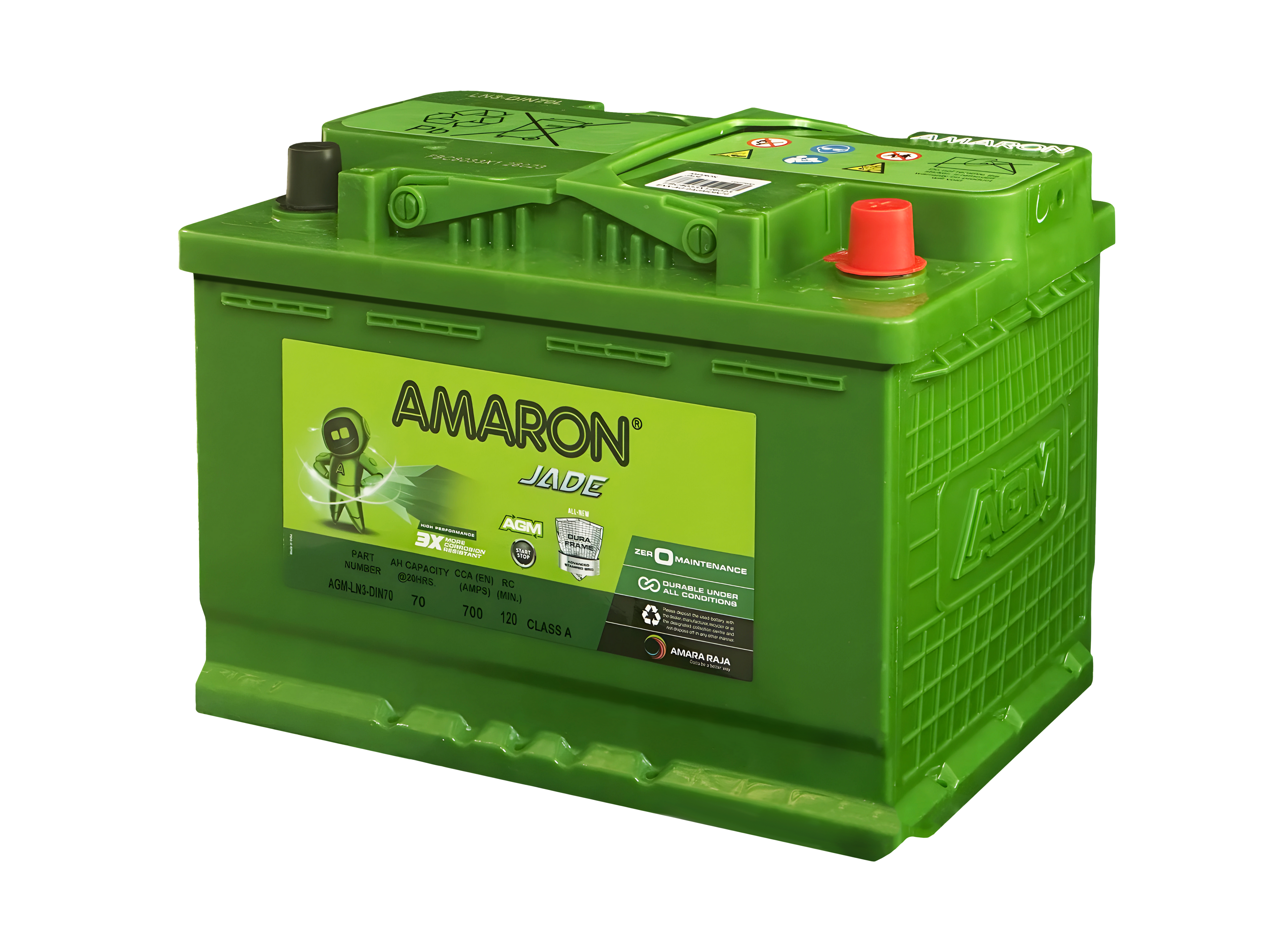 Amaron AGM Stop Start Automotive Battery Din74 LN3 700CCA