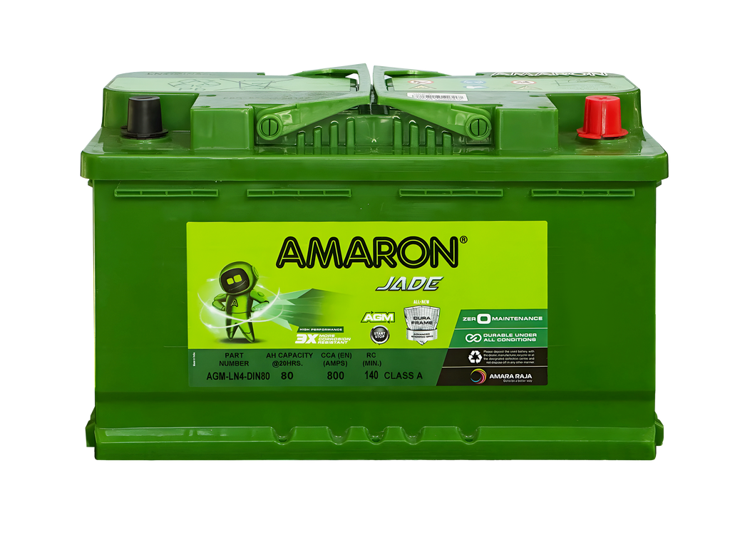 Amaron Jade AGM Start-Stop Car Battery LN4 DIN80 (DIN75LH)