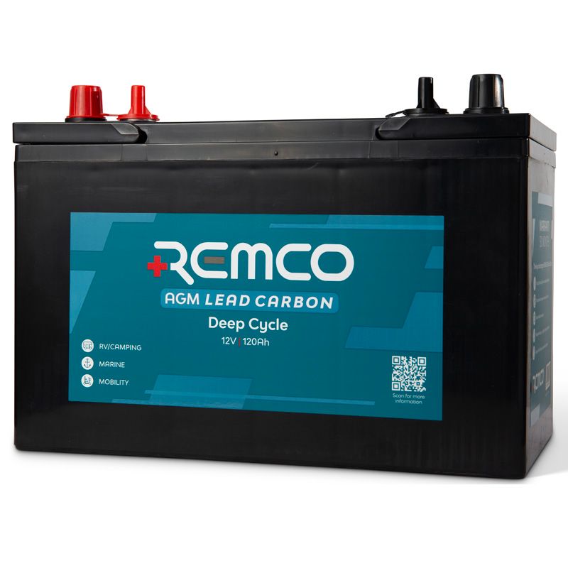 Remco 120Ah Lead Carbon Deep Cycle AGM Battery – Reliable Power for Toowoomba and Beyond