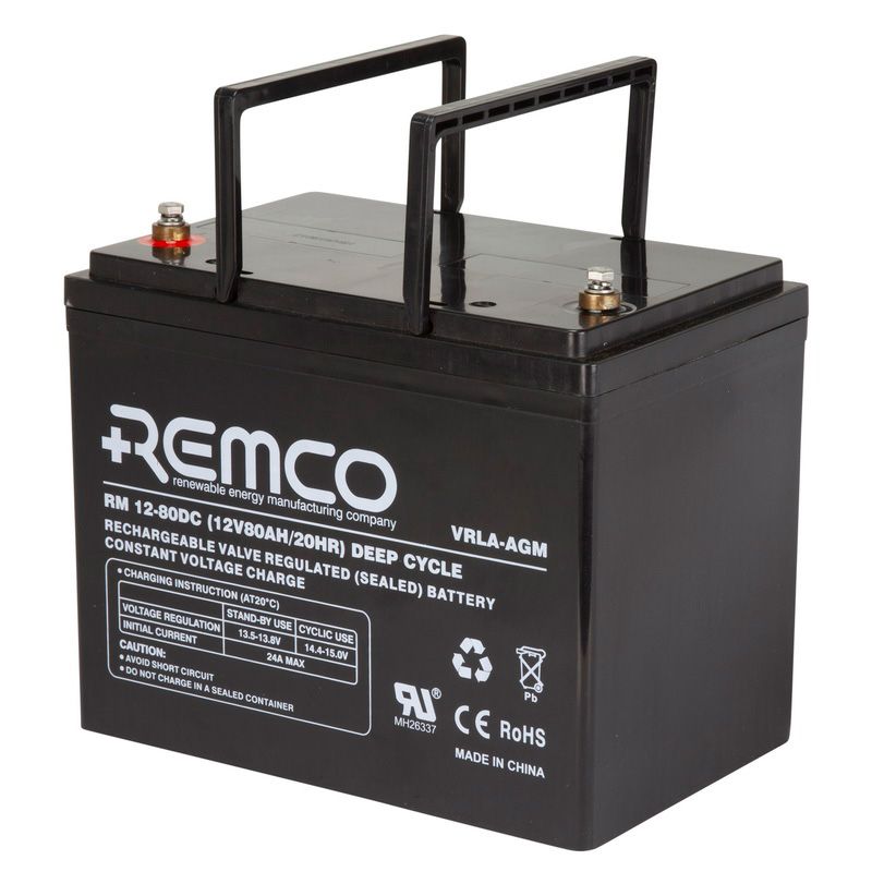 Remco 80Ah AGM Deep Cycle Battery | MDX Batteries Toowoomba