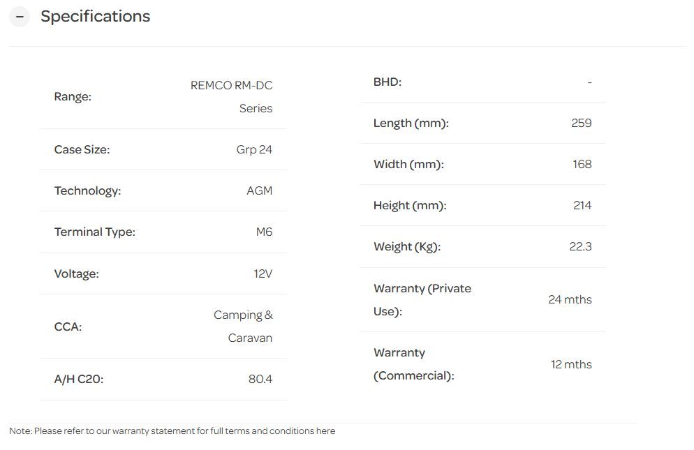 Remco 80Ah AGM Deep Cycle Battery | MDX Batteries Toowoomba