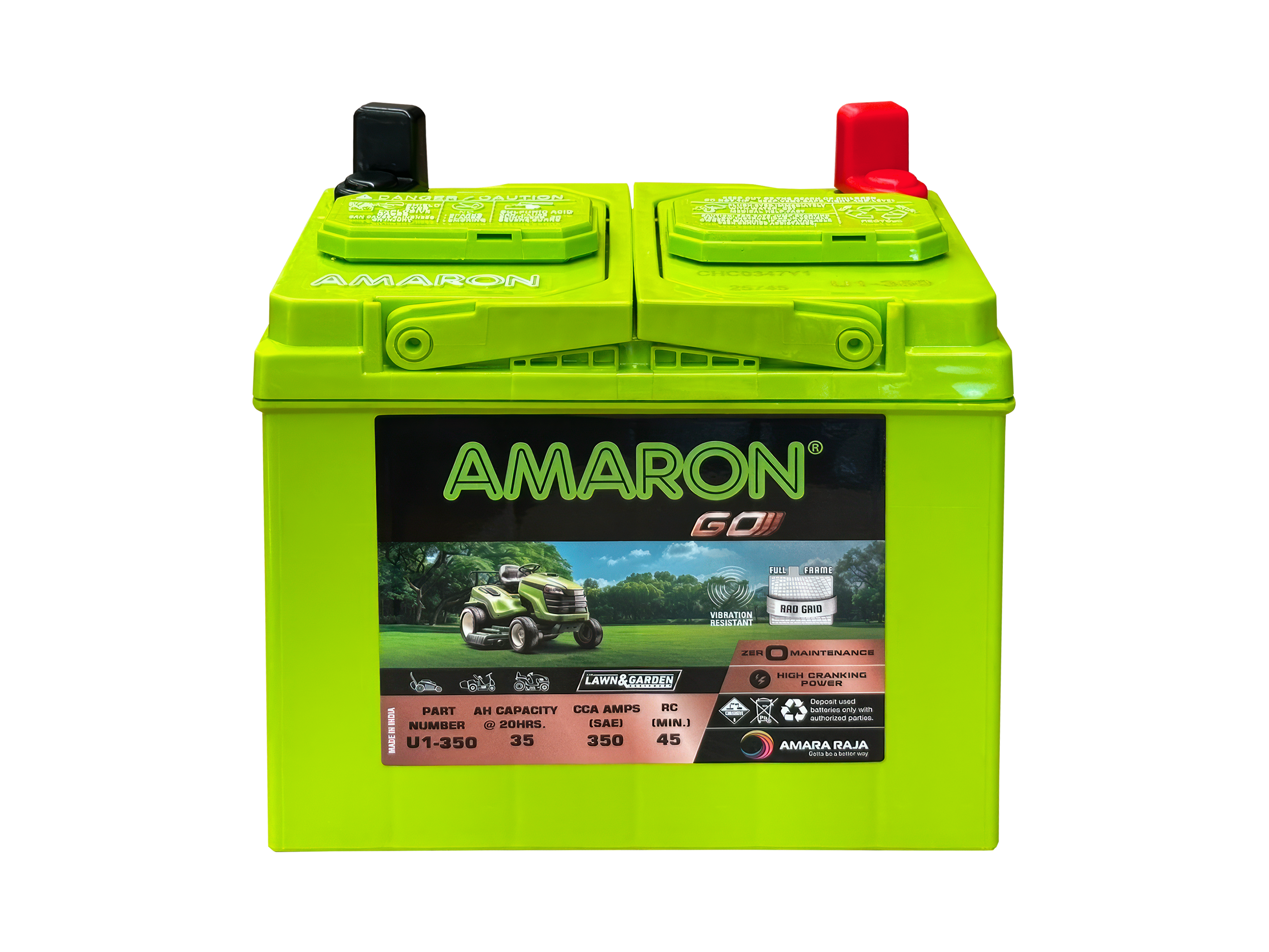 Amaron U1 ride-on mower battery, Amaron U1 lawn & garden battery, 12V 35Ah maintenance-free battery, Amaron battery Toowoomba