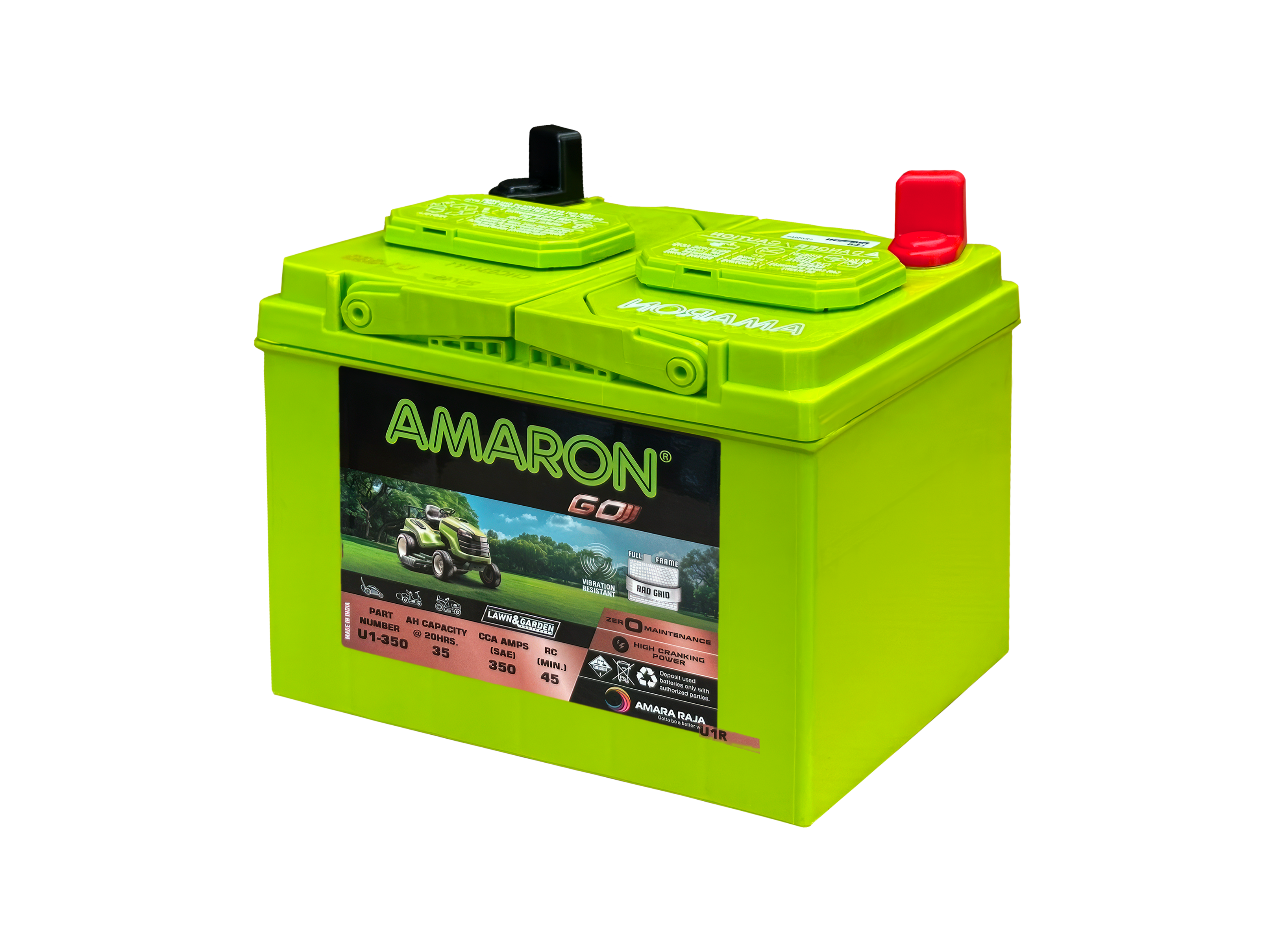 Ride on Lawn Mower Battery 350CCA Amaron 24mnth Warranty | Premium Quality |