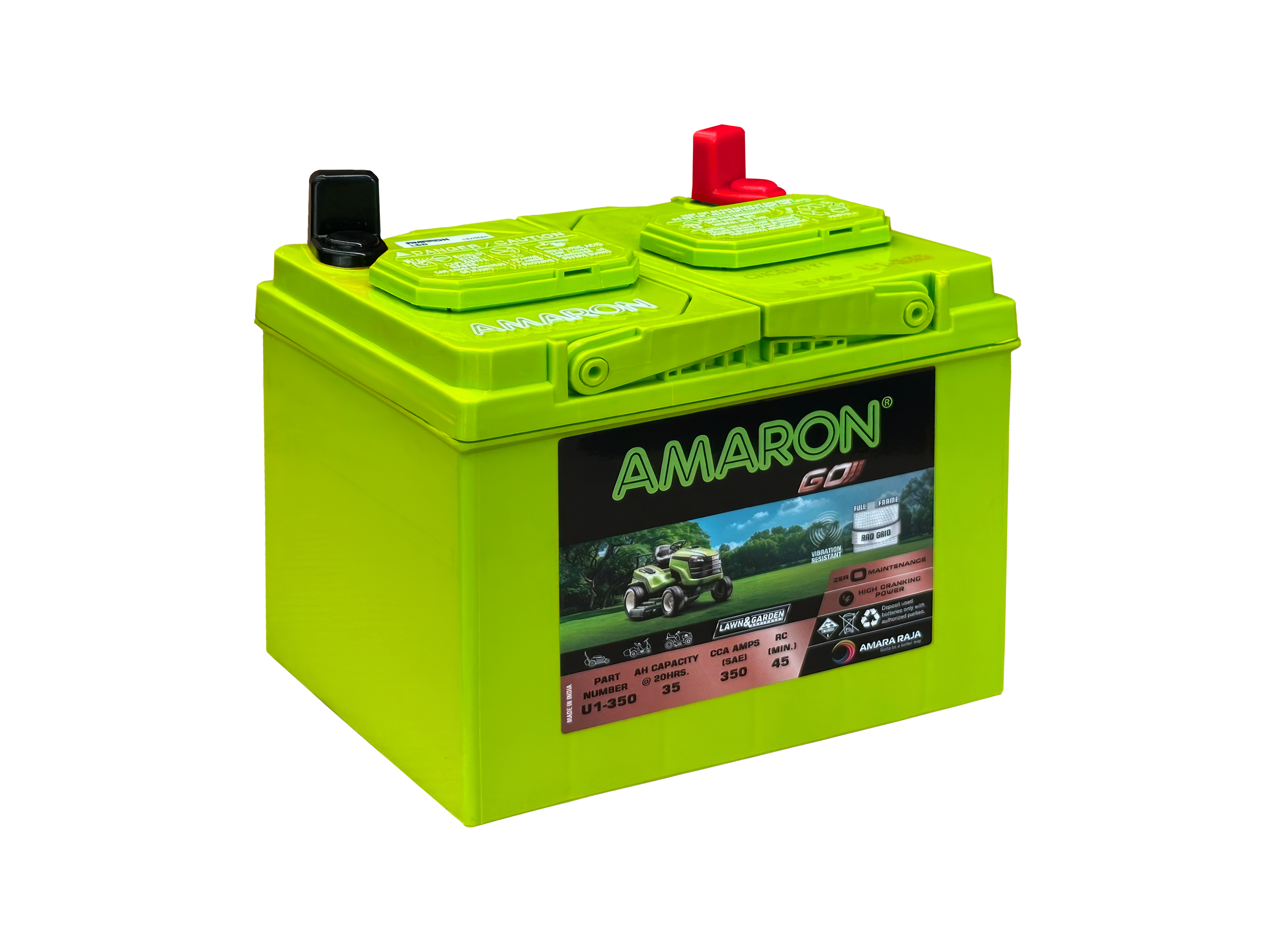 Ride on Lawn Mower Battery 350CCA Amaron 24mnth Warranty | Premium Quality |