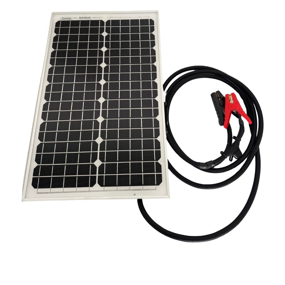 30W Solar Panel Battery Trickle Charger - Pre-wired with PWM & 3m Cable