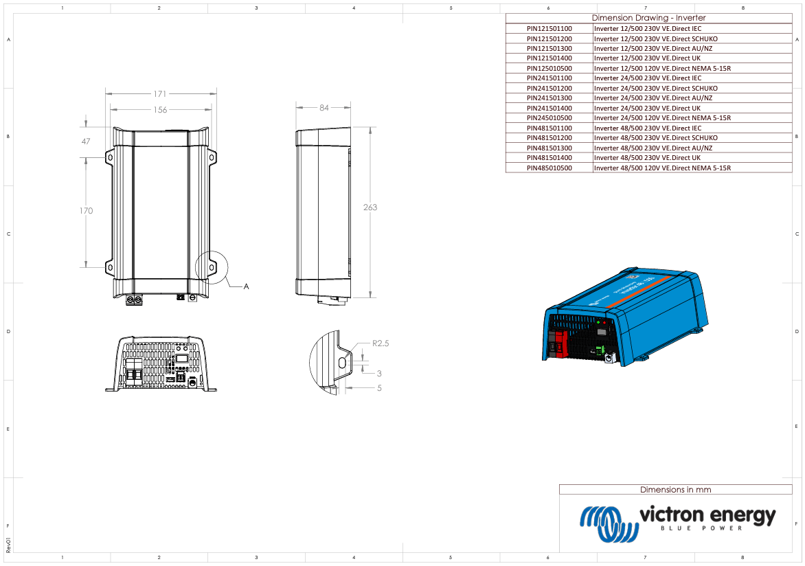 Victron 12V 500VA Phoenix Pure Sine Wave Inverter VE.Direct Australian NZ
