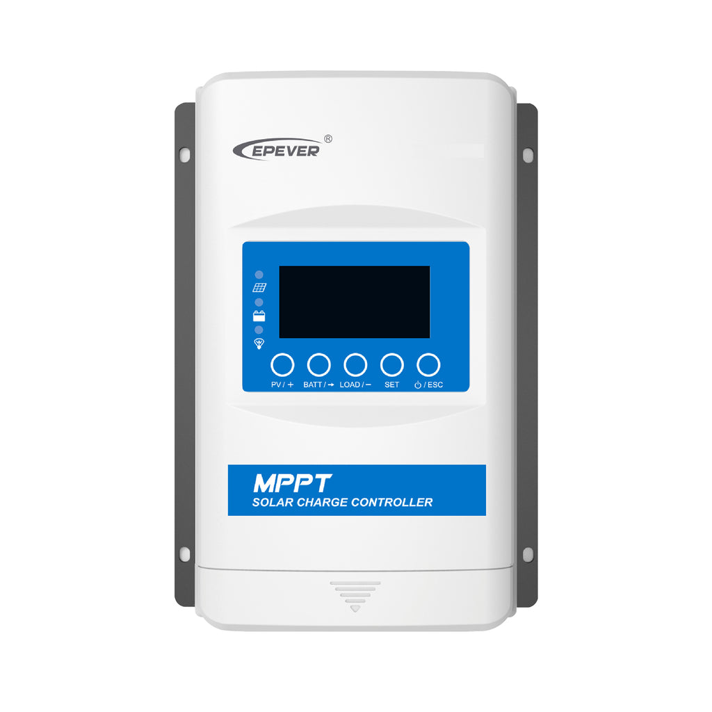 EPEVER MPPT solar charge controller on a white background