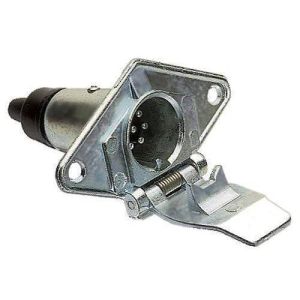 Round Metal Trailer Socket - 7 Pin Britax
